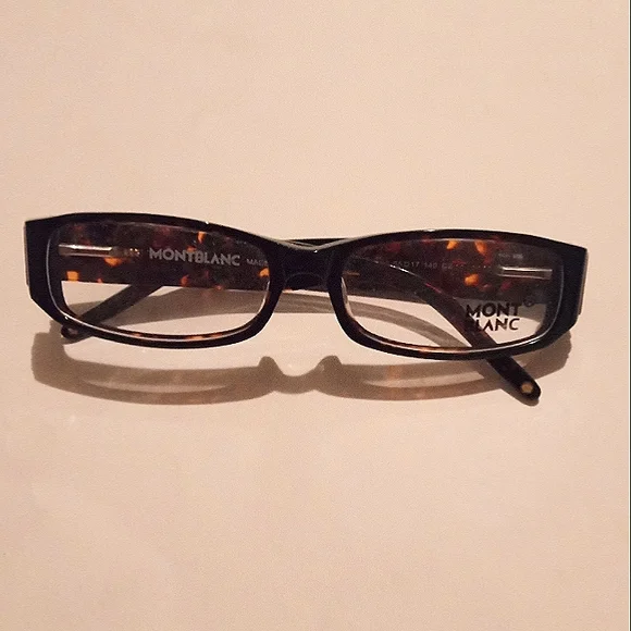 MONTBLANC MB106 303 Unisex Shinny Brown Tortoise Authentic Eyeglasses Frames - Picture 4 of 11
